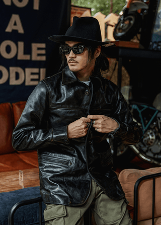 Brakeman Leather Car Coat - Brake House - Seal Brown - 29