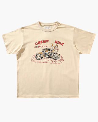 Vintage motorcycle store T-shirt - Brake House - Ivory - 1