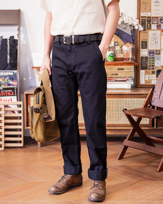 14oz Double Dyed Denim Field Chino - Blue Black