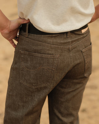 701 13.3oz Khaki Green Selvedge Denim - Snakepit Collection