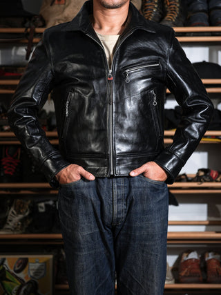 “Motorist” 1930s Leather Sports Jacket (Pre-order)-Brake House-S-3