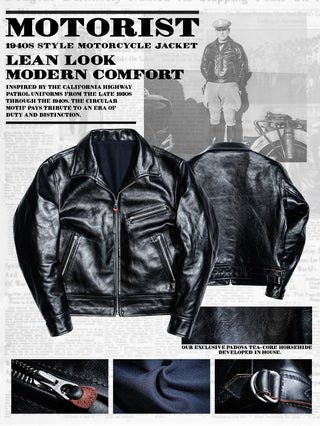 “Motorist” 1930s Leather Sports Jacket (Pre-order)-Brake House-S-12