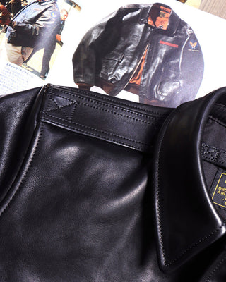 Vegetable-tanned cowhide A-2 jacket V. Hilts