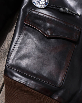 Tea core horsehide A-2 jacket V. Hilts