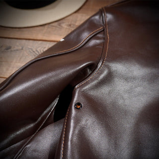 Tea core horsehide A-2 flight jacket
