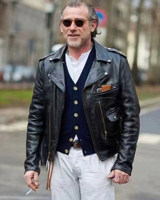 Italian cowhide J-24 riding jacket