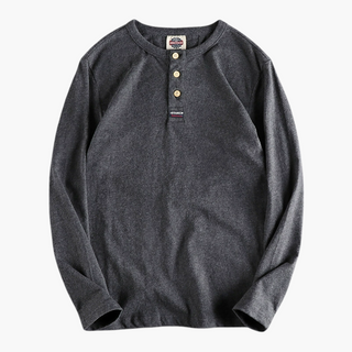 Air & Rainbow Henley Neck Long-Sleeve Shirt