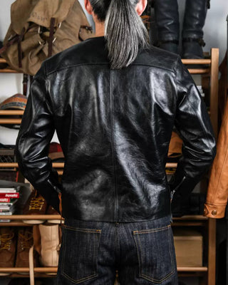 Tea-core horsehide 1960s70s flat track racing jacket