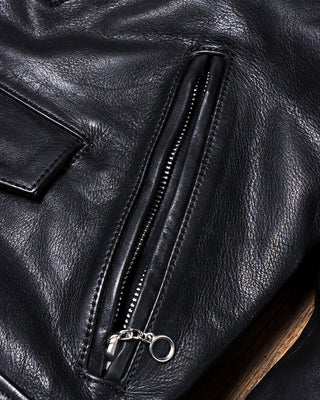 One-star vagetable tanned cowhide riding jacket