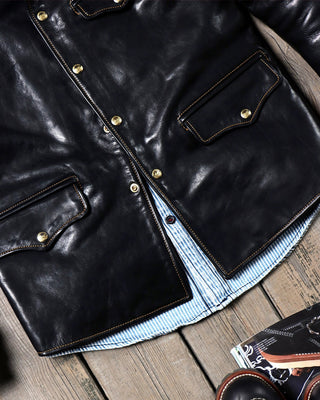 Italian vegetable-tanned calfskin brakeman car coat