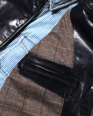 Italian vegetable-tanned calfskin brakeman car coat