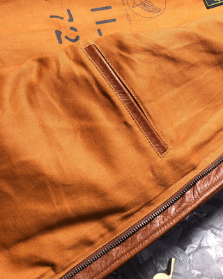 Cowhide A-2 jackets V. Hilts tobacco brown
