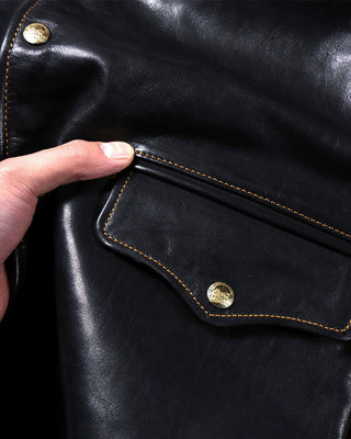 Italian vegetable-tanned calfskin brakeman car coat