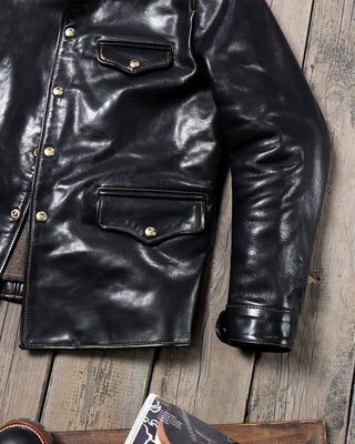Italian vegetable-tanned calfskin brakeman car coat