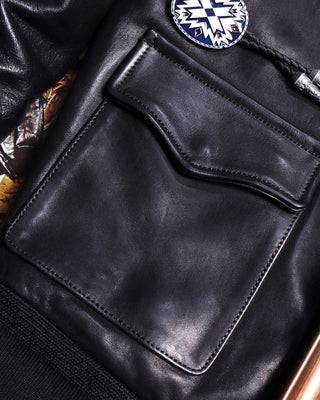Vegetable-tanned cowhide A-2 jacket V. Hilts