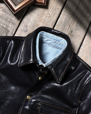 Italian vegetable-tanned calfskin brakeman car coat