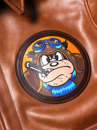 Cowhide A-2 jackets V. Hilts tobacco brown