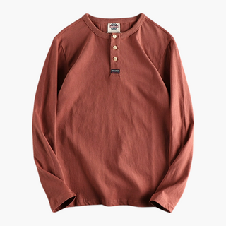 Air & Rainbow Henley Neck Long-Sleeve Shirt