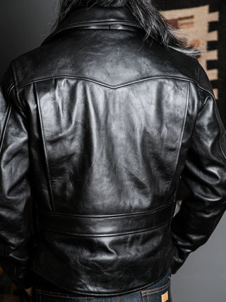 Oblique Zipper Double Rider jacket