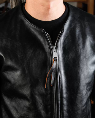 Tea-core horsehide 1960s70s flat track racing jacket