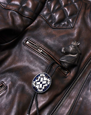 Tea core horsehide cafe racer burgundy