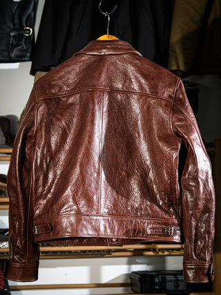 Aviator Leather Jacket - Brake House - Amber brown - 6