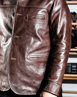 Tea core horsehide brakeman car coat