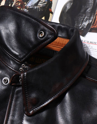 Tea core horsehide A-2 jacket V. Hilts