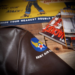 Tea core horsehide A-2 flight jacket