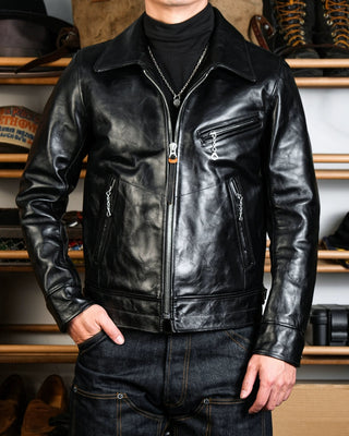Tea core horsehide Mulholland jacket