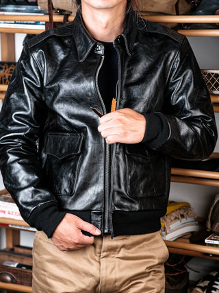 A2 Black Leather Jacket