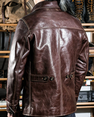 Tea core horsehide brakeman car coat