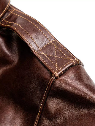 A2 Seal Brown Leather Jacket