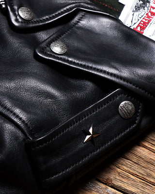 One-star vagetable tanned cowhide riding jacket