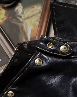 Italian vegetable-tanned calfskin brakeman car coat