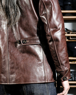 Tea core horsehide brakeman car coat