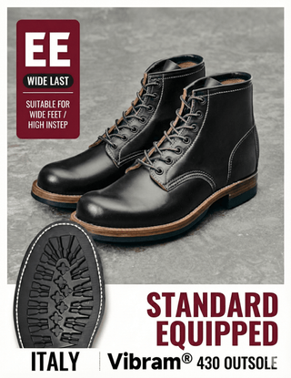 Bump plain toe service boots US1001 - 3 - Brake House - Vibram 430 EE (Wide) - 22