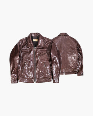 Mulholland Leather Motorcycle Jacket - Havana/brown color