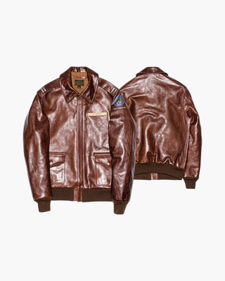 V. Hilts A2 Flight Leather Jacket - Brake House - Amber brown - 1