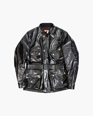 Four-Pocket Leather Motorcycle Jacket