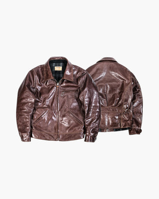 Half Belt Single Leather Jacket