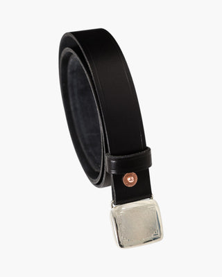 Plaque Buckle Leather Belt