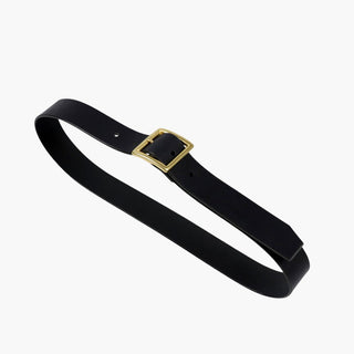 Brass Buckle Vegetable-Tanned Leather Belt