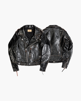 Tea core horsehide 'Leather Togs' motorcycle jacket, LA BREA