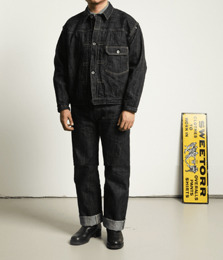 Mobilization 1940s 14.5oz Raw Selvedge Denim - Brake House - Indigo - 7