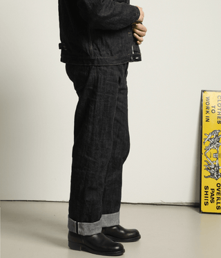 Mobilization 1940s 14.5oz Raw Selvedge Denim - Brake House - Indigo - 11