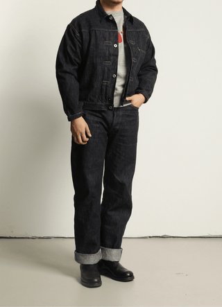 Great Victory 1940s 14oz Raw Selvedge Denim - Brake House - Indigo - 7