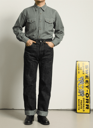 Mackinnon Edition 1940s 14.5oz Raw Selvedge Denim - Brake House - Indigo - 11