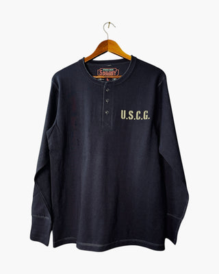 WWII USS Paterson long sleeve henley shirt - Brake House - Navy - 1