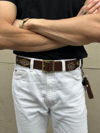 Amarillo — Studded Western Leather Belt-Brake House - 6